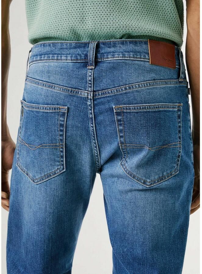 Pepe Jeans Tapered jeans STANLEY Decoratieve stiksels op de achterzakken