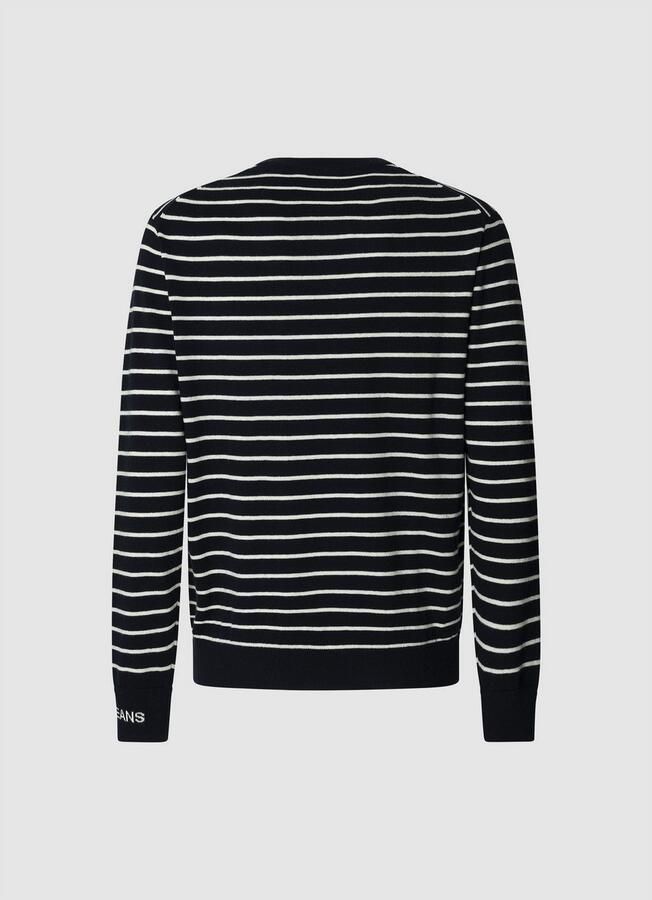 Pepe Jeans Trui met ronde hals ANDRE STRIPES met kasjmier-percentage gestreept - Foto 2