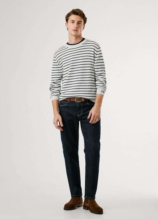 Pepe Jeans Trui met ronde hals ANDRE STRIPES met kasjmier-percentage gestreept - Foto 2