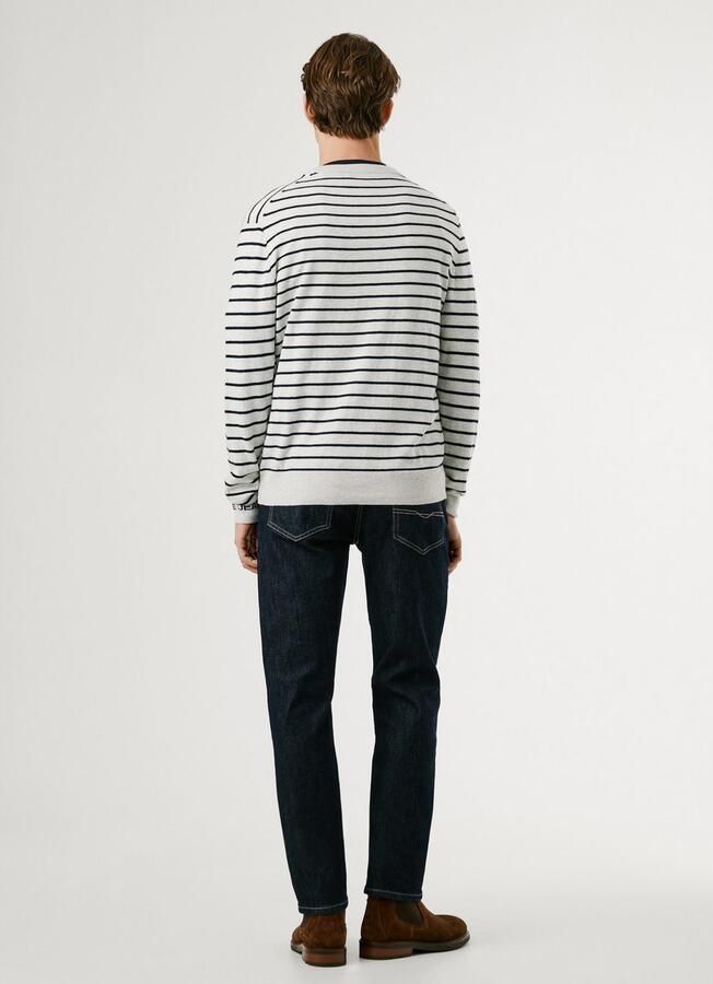 Pepe Jeans Trui met ronde hals ANDRE STRIPES met kasjmier-percentage gestreept - Foto 4