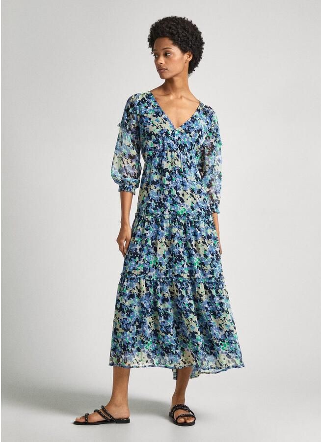 Pepe Jeans Tuniekjurk CARINA met v-hals en ruchesdetails