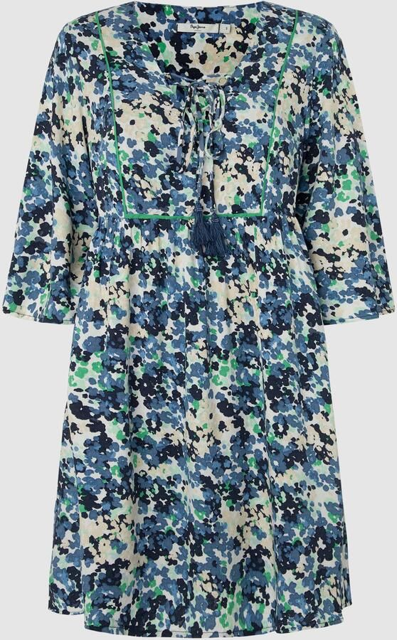 Pepe Jeans Tuniekjurk CLARISA met v-hals met bindstrik - Foto 2