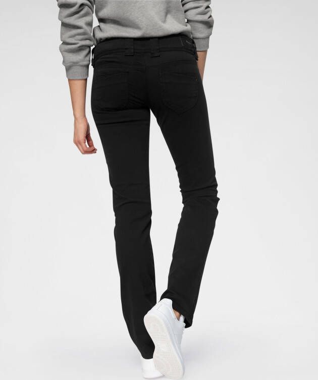 Pepe Jeans Zwarte Straight Leg Jeans Black Dames