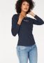 Pepe Jeans Blauw Katoenen Longsleeve T-shirt met Print Logo Blue Dames - Thumbnail 1