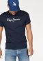 Pepe Jeans Blauw Katoenen Bedrukt Logo T-Shirt Blue Heren - Thumbnail 1