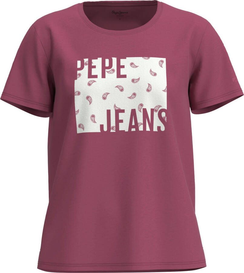 Pepe Jeans Shirt met ronde hals LUCIE met contrast print