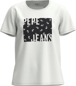 Pepe Jeans Shirt met ronde hals LUCIE met contrast print