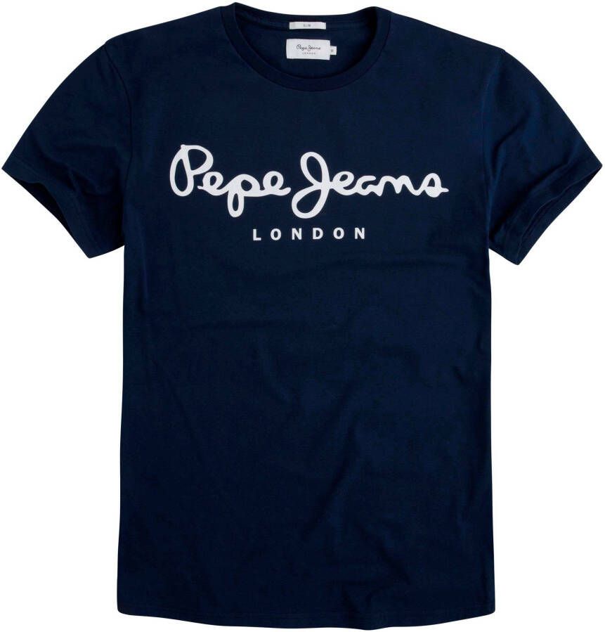 Pepe Jeans T-shirt casual t-shirt mannen Blauw Heren