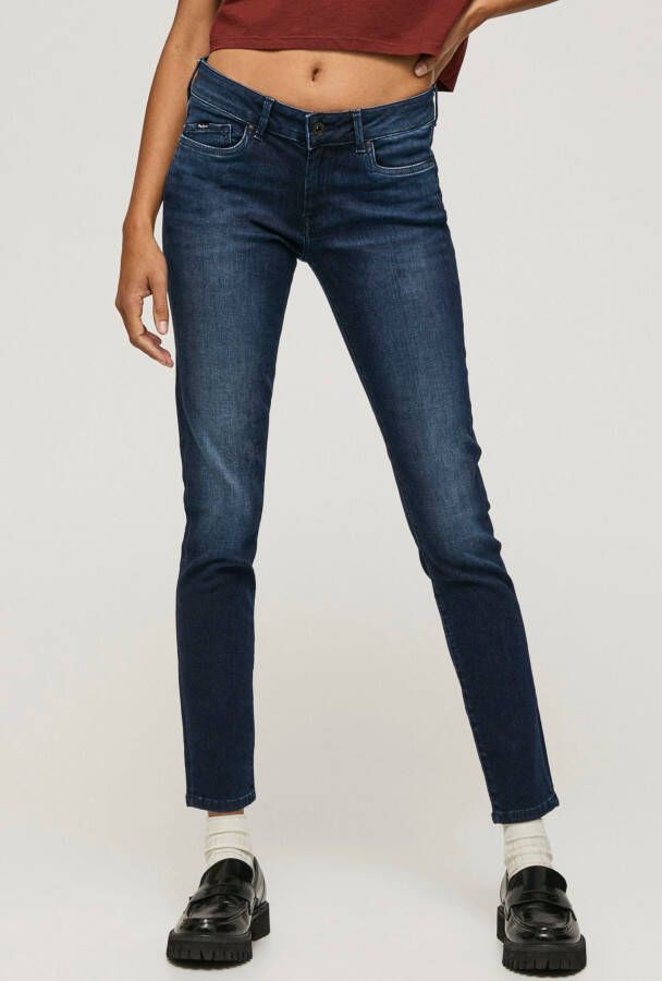 Pepe Jeans Skinny fit jeans PIXIE in 5-pocketsstijl met stretch-aandeel en logoborduursel (1-delig)