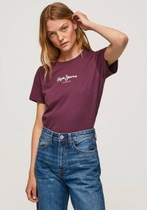 Pepe Jeans T-shirt Camiseta Morada Mujer Rood
