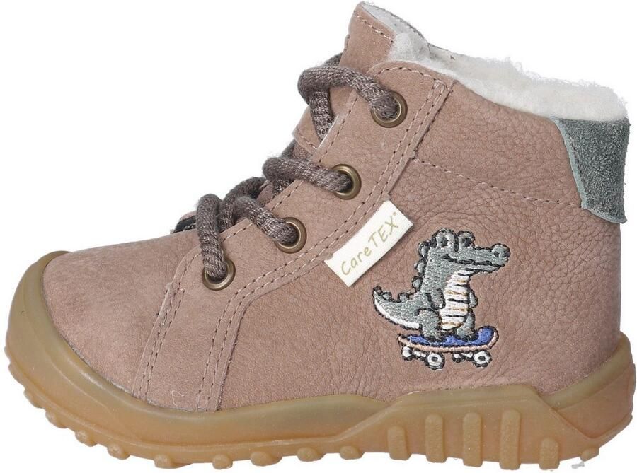 PEPINO by RICOSTA Babyschoentjes Dusty WMS: wijd Babystiefel winterlaars veterschoen met verwar de schapenwol