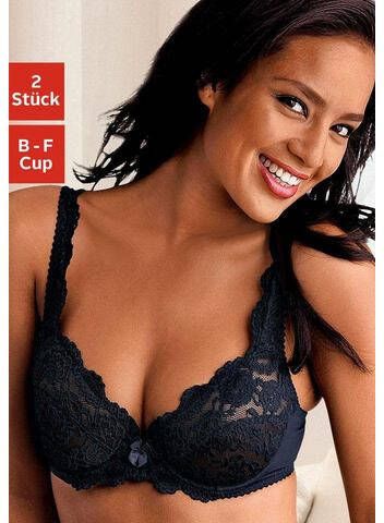 Petite fleur Beugel-bh van kant dessous (Set van 2)