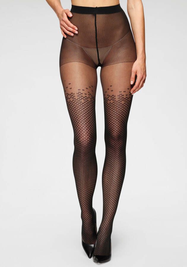 Petite fleur gold Panty in overknee design