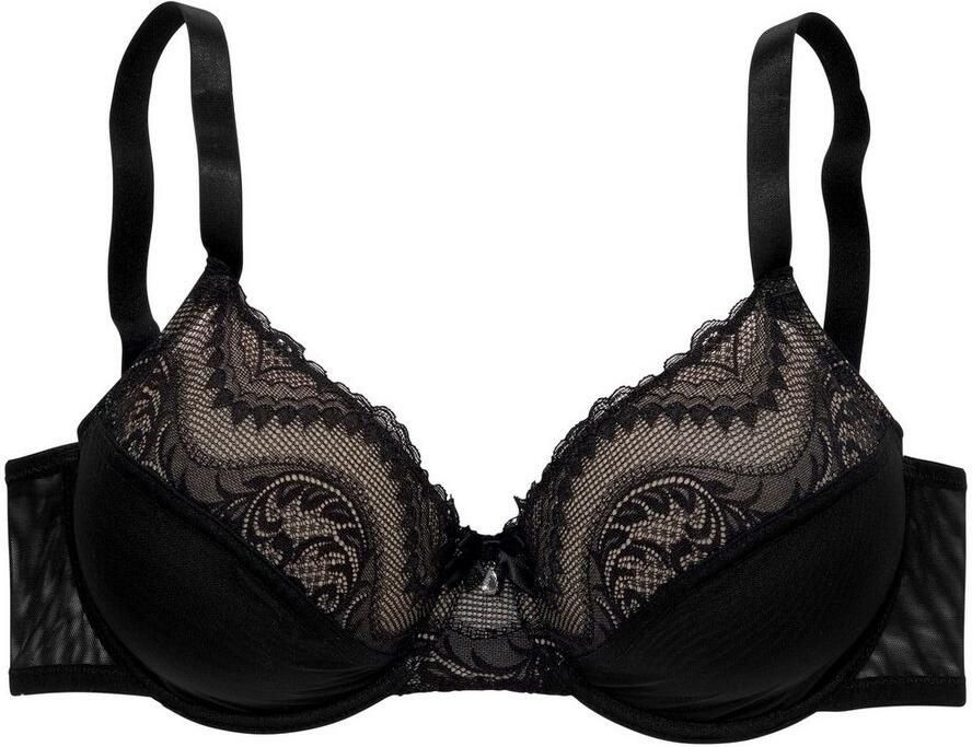 Petite fleur gold Beugel-bh met bovencup van gebloemde kant sexy dessous - Foto 6