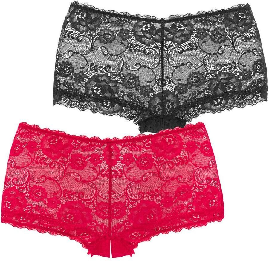 Petite fleur gold Hipster met open kruisje in aantrekkelijke dubbele verpakking met modieuze kantbanden lingerie