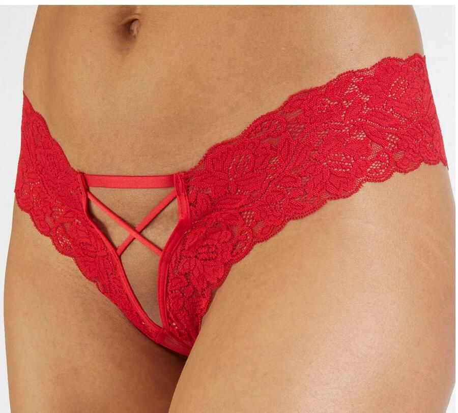 Petite fleur gold Hipster met open kruisje in voordelige dubbele verpakking met edele veters lingerie (Set van 2) - Foto 4