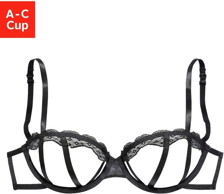 Petite fleur gold Kwart-bh met beugels en verleidelijke bandjes sexy lingerie sexy ondergoed