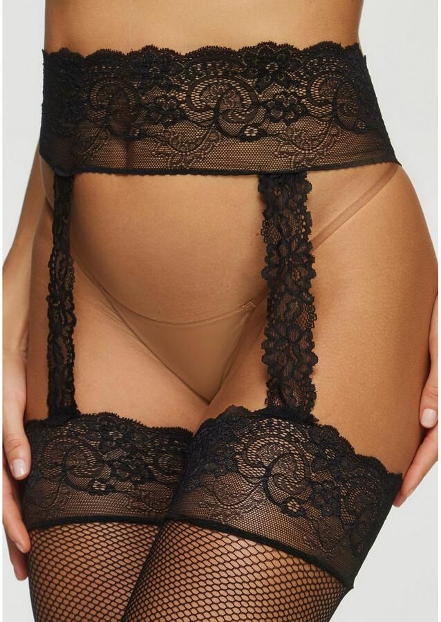 Petite fleur gold Overknee-maillot in straps-look en netstructuur - Foto 7