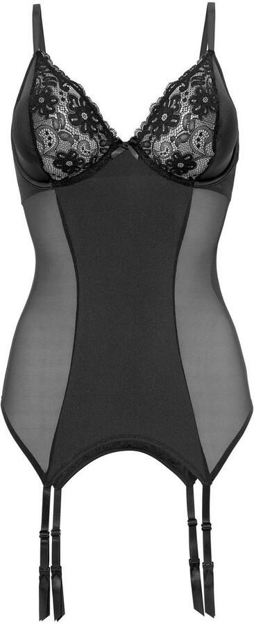 Petite fleur gold Set: lijfje met jarretel bandjes sexy lingerie sexy ondergoed (2-delig Met string) - Foto 6