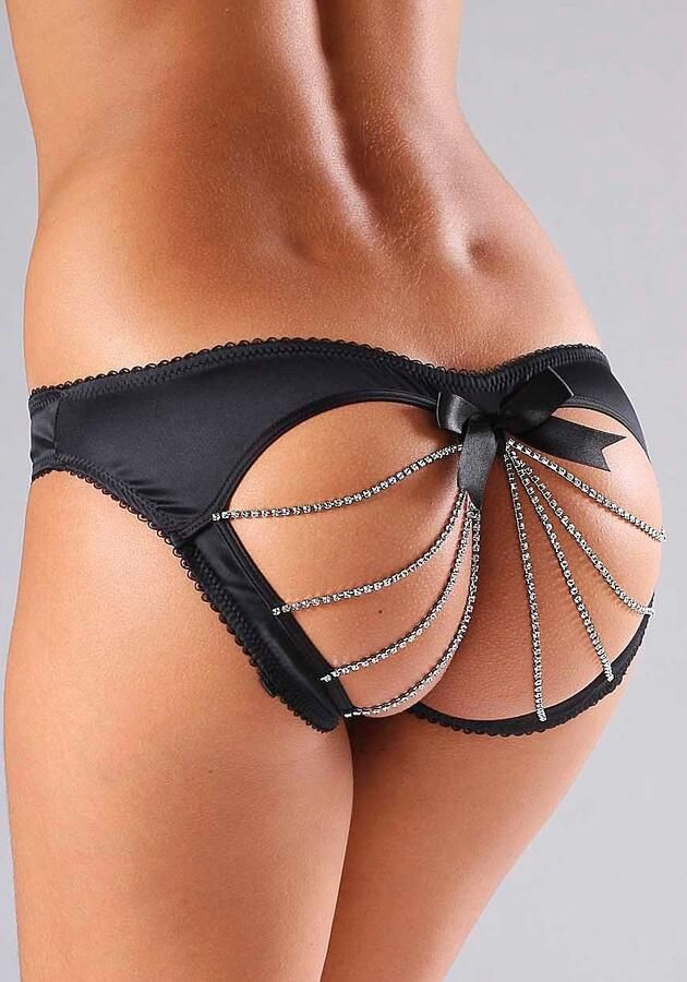 Petite fleur gold Slip-ouvert met strasketting op het zitvlak - Foto 6