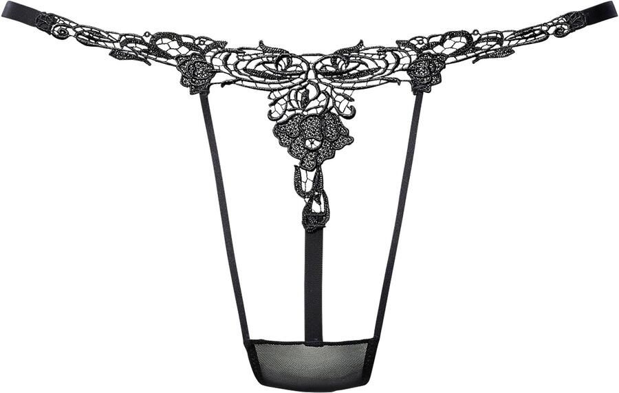 Petite fleur gold String met prachtig borduurmotief