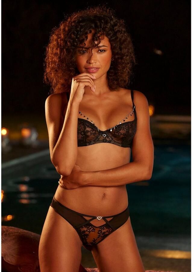 Petite fleur gold Beugel-bh met een afneembaar kettingenaccessoire sexy dessous