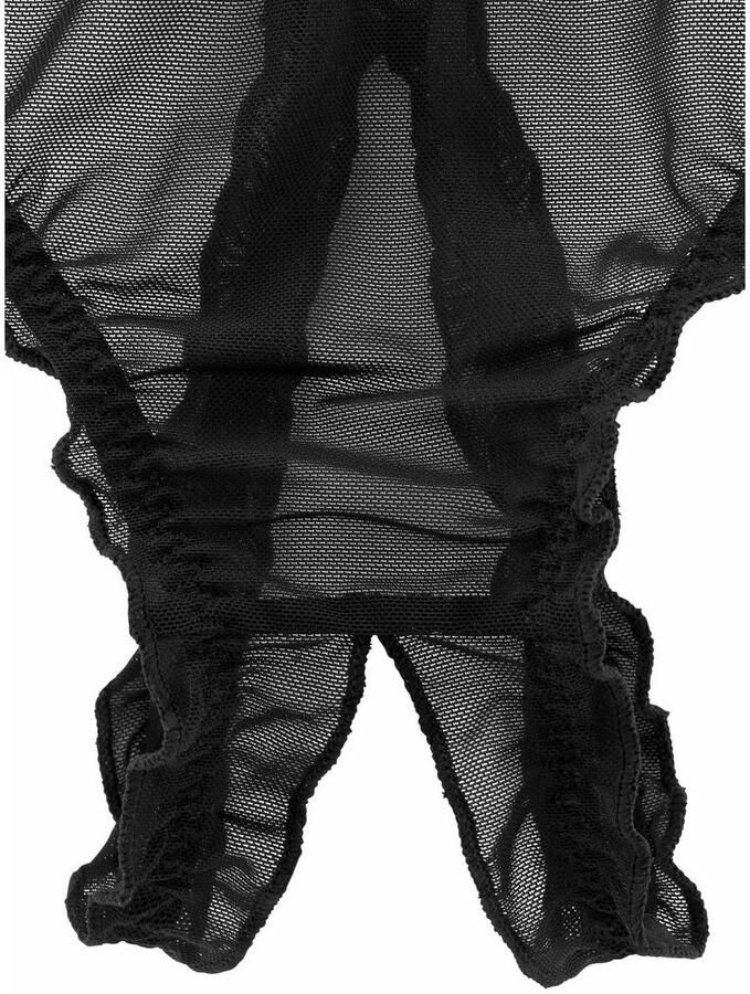 Petite fleur gold String-ouvert met ruches gegarneerde rand