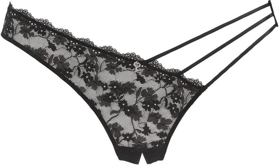 Petite fleur gold String-ouvert van filigraan kant met edele sierbanden lingerie - Foto 3
