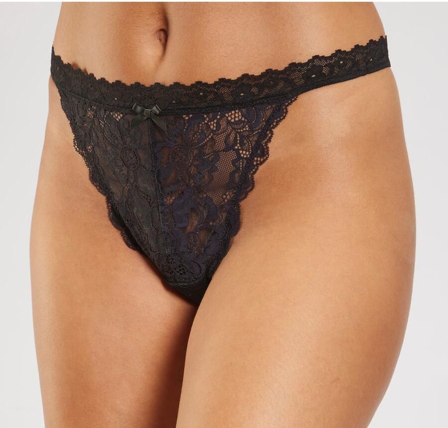 Petite fleur gold Tanga-ouvert rondom van bloemige kant lingerie - Foto 3