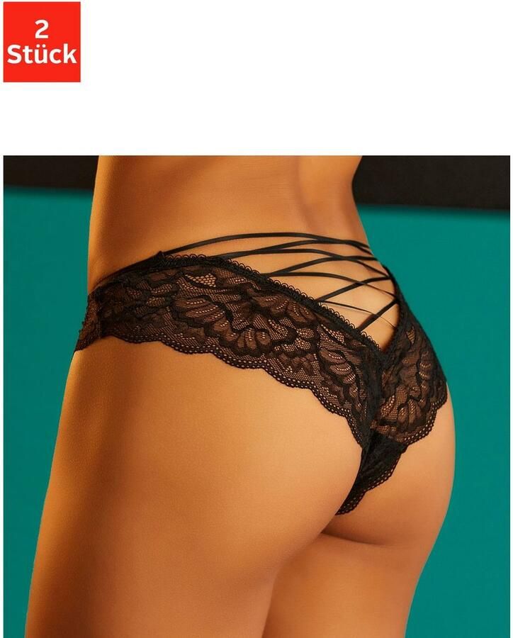 Petite fleur gold Tanga-ouvert Set: tanga van kant en ouvert van bandjes (set 2 stuks) - Foto 3