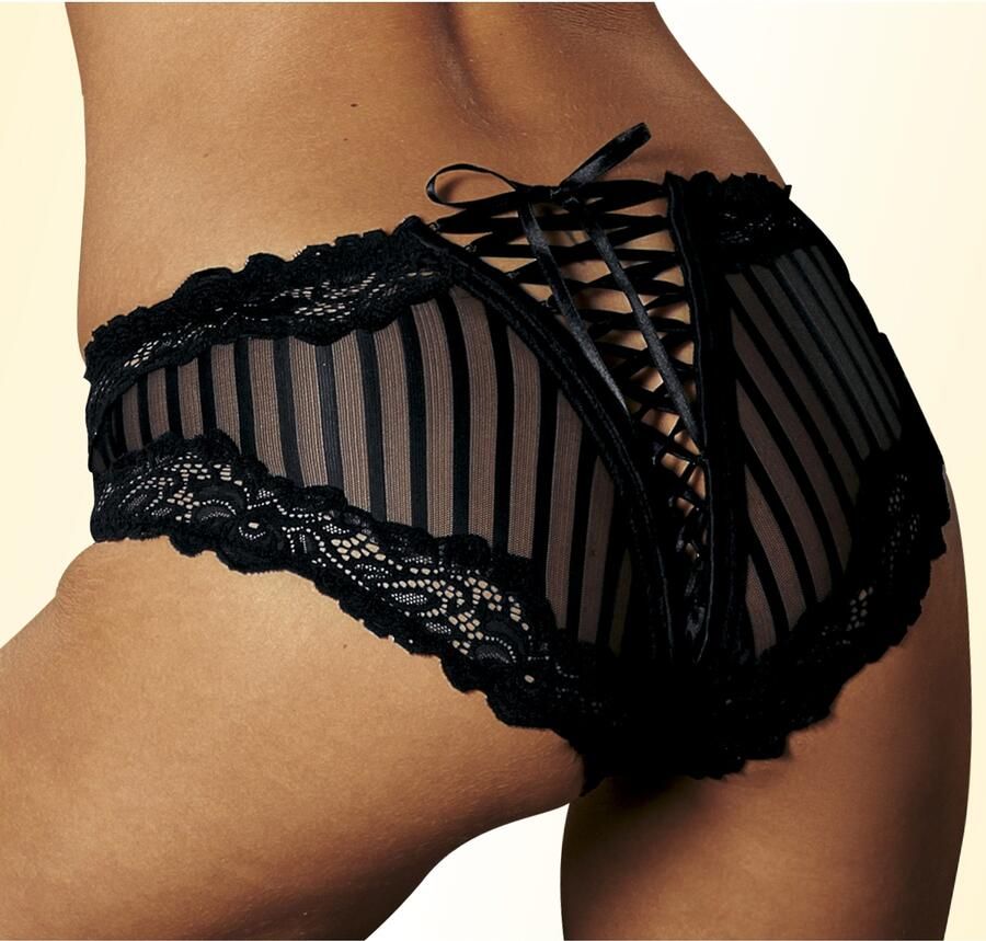 Petite fleur gold Tangaslip met erotische vetersluiting achter - Foto 4