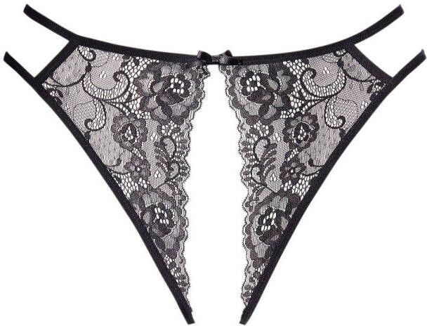 Petite fleur gold Slip-ouvert van transparante gebloemde kant