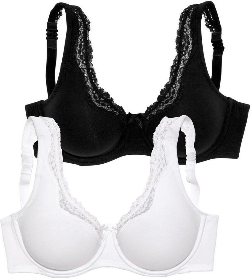 Petite fleur Beugel-bh met draagvariant haltermodel basic dessous (Set van 2)