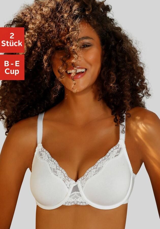 Petite fleur Beugel-bh met fijne jacquard-kant (2-delig Set van 2) - Foto 7
