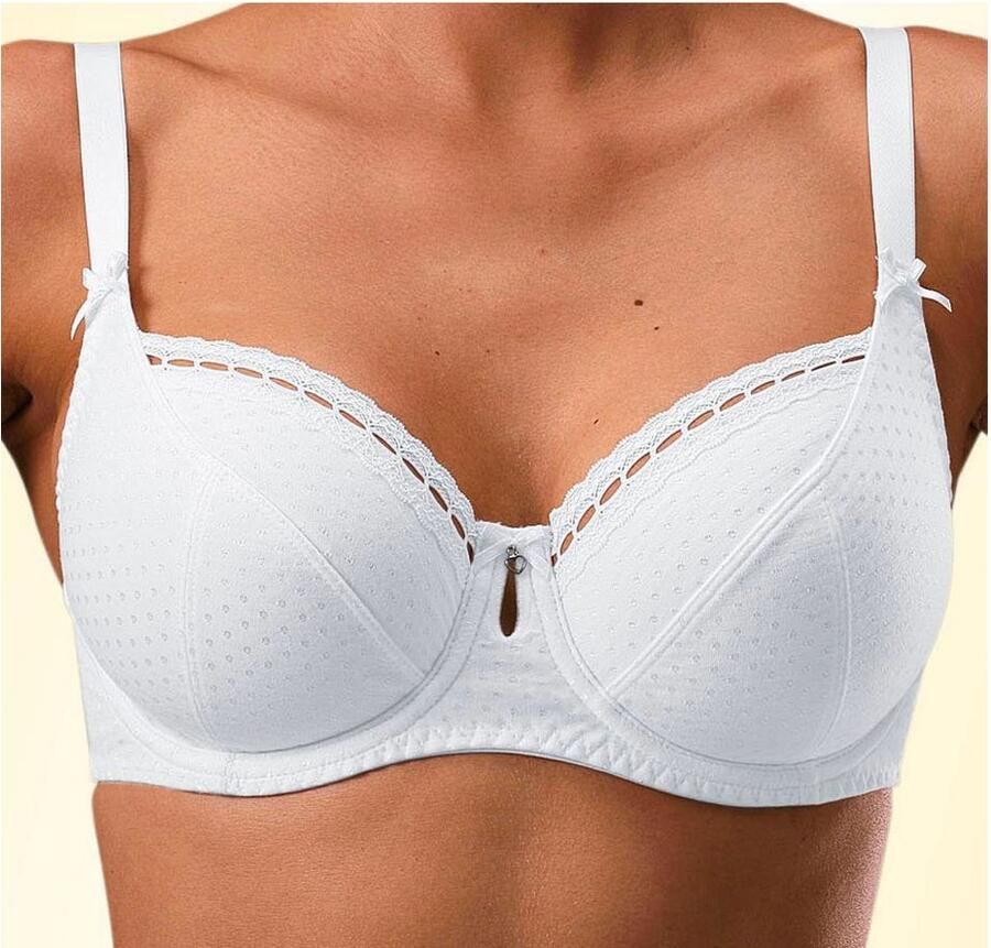 Petite fleur Beugel-bh van katoen-jacquard in dirndl-model dessous (Set van 2)