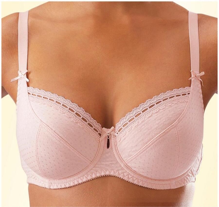 Petite fleur Beugel-bh van katoen-jacquard in dirndl-model dessous (Set van 2) - Foto 2