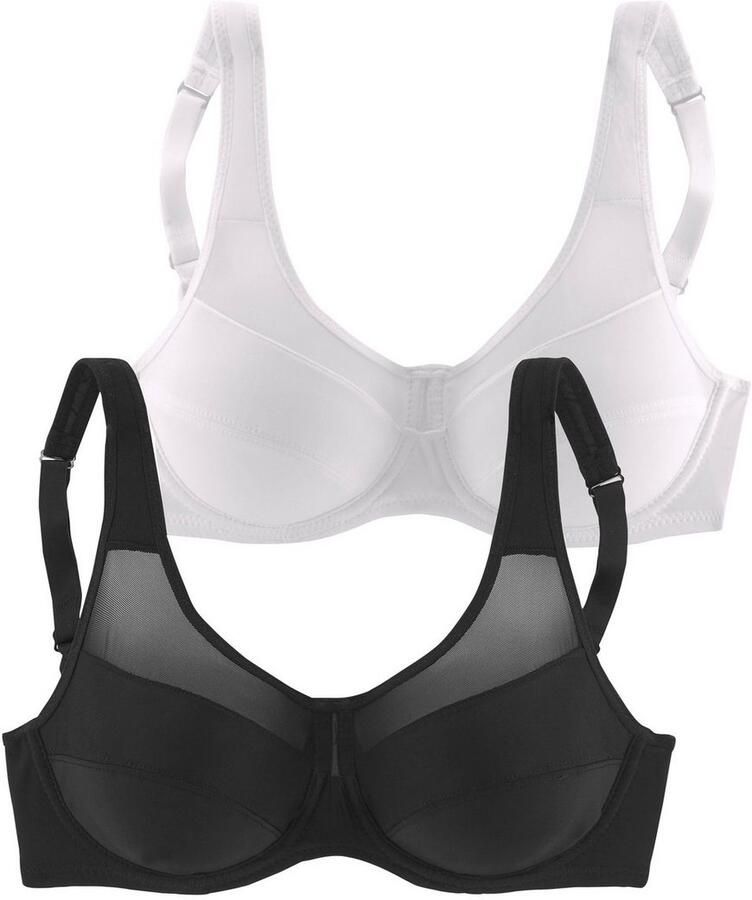 Petite fleur Beugel-bh van microtouch-materiaal (Set van 2) - Foto 2