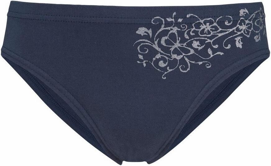 Petite fleur Bikinibroekje mooie basic voor elke dag met gebloemde glitterprint (set 4 stuks) - Foto 2