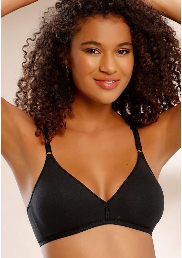 Petite fleur Bralette-bh zonder beugel van aangenaam zachte katoenkwaliteit basic (Set van 2) - Foto 4