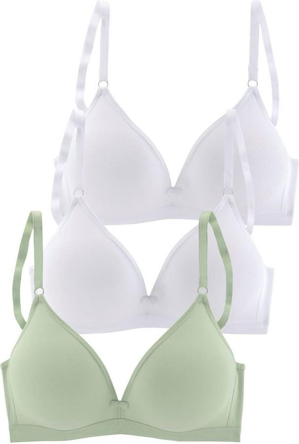 Petite fleur Bralette-bh zonder beugels driehoeksvorm (Set van 3) - Foto 11