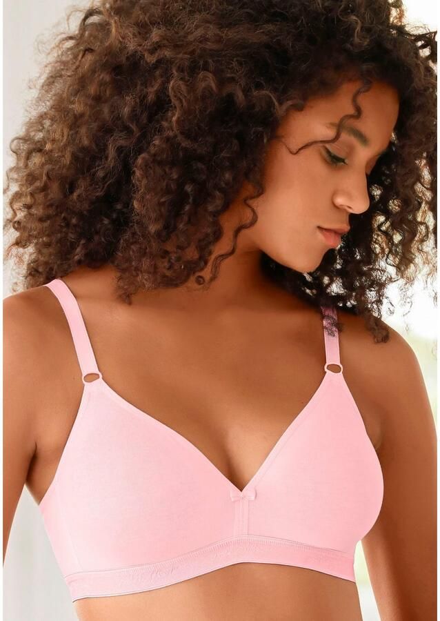 Petite fleur Bralette-bh zonder beugels in een driehoekige vorm gemaakt van katoen(Set van 3) - Foto 5