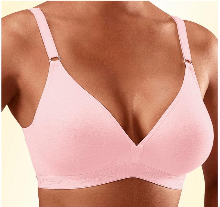 Petite fleur Bralette-bh zonder beugels in een driehoekige vorm gemaakt van katoen(Set van 3)