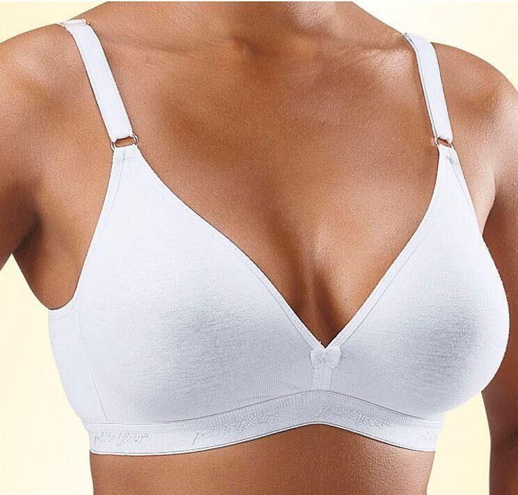 Petite fleur Bralette-bh zonder beugels in een driehoeksvorm gemaakt van prachtig katoen (Set van 3) - Foto 5