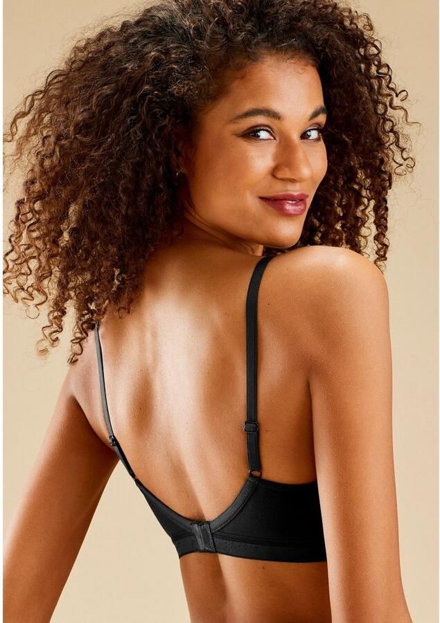 Petite fleur Bralette-bh zonder beugels in een driehoeksvorm gemaakt van prachtig katoen (Set van 3) - Foto 3