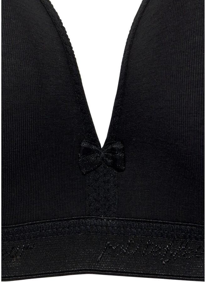 Petite fleur Bralette-bh zonder beugels in een driehoeksvorm gemaakt van prachtig katoen (Set van 3)