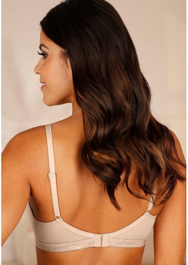 Petite fleur Bralette-bh zonder beugels in triangel-vorm van katoen basic lingerie (Set van 3) - Foto 2