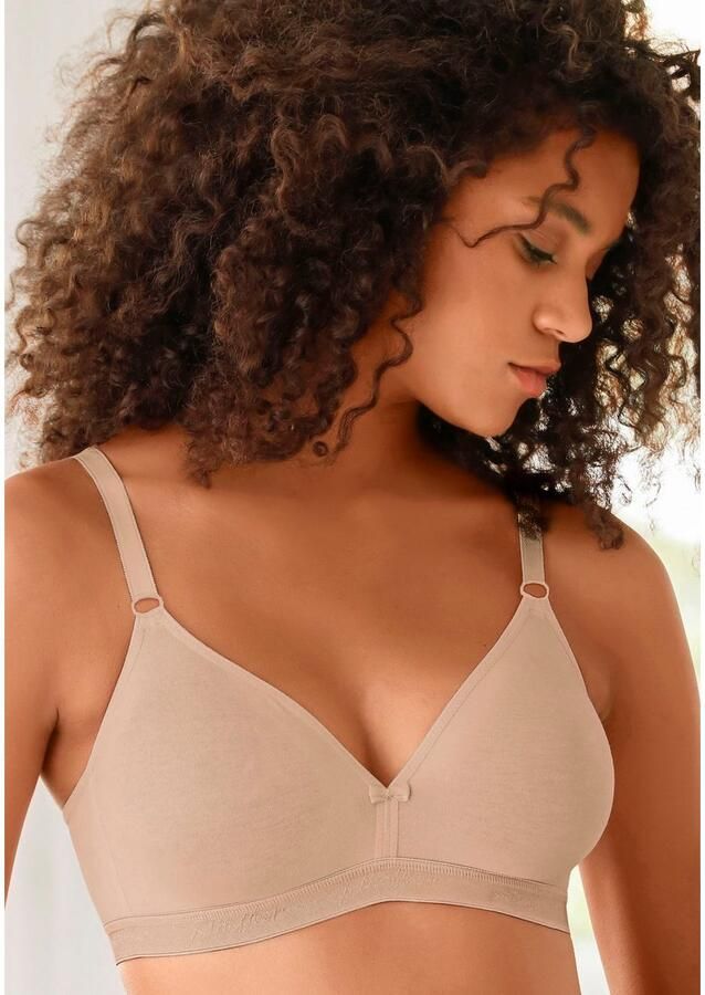 Petite fleur Bralette-bh zonder beugels in triangel-vorm van katoen basic lingerie (Set van 3) - Foto 6