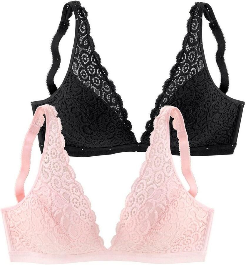 Petite fleur Bralette-bh zonder beugels van kant dessous (Set van 2) - Foto 6