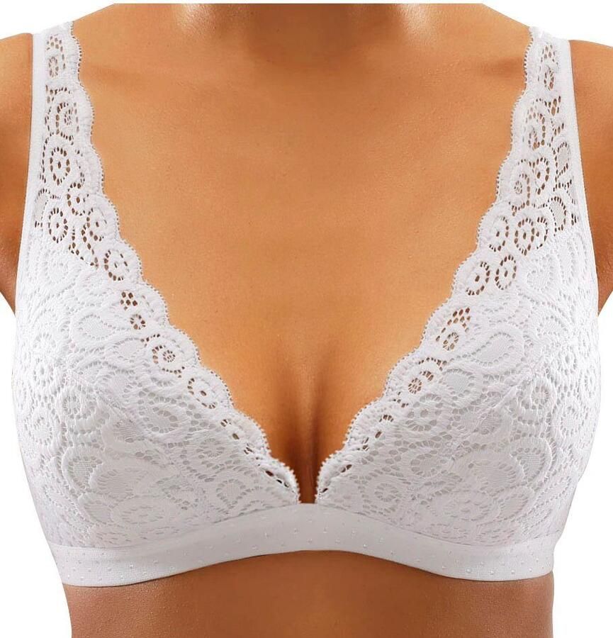 Petite fleur Bralette-bh zonder beugels van kant dessous (Set van 2)