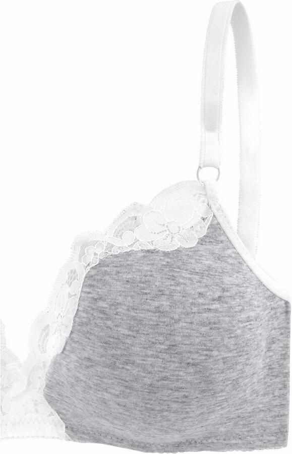 Petite fleur Bralette-bh zonder beugels van katoen met kant (Set van 2) - Foto 6